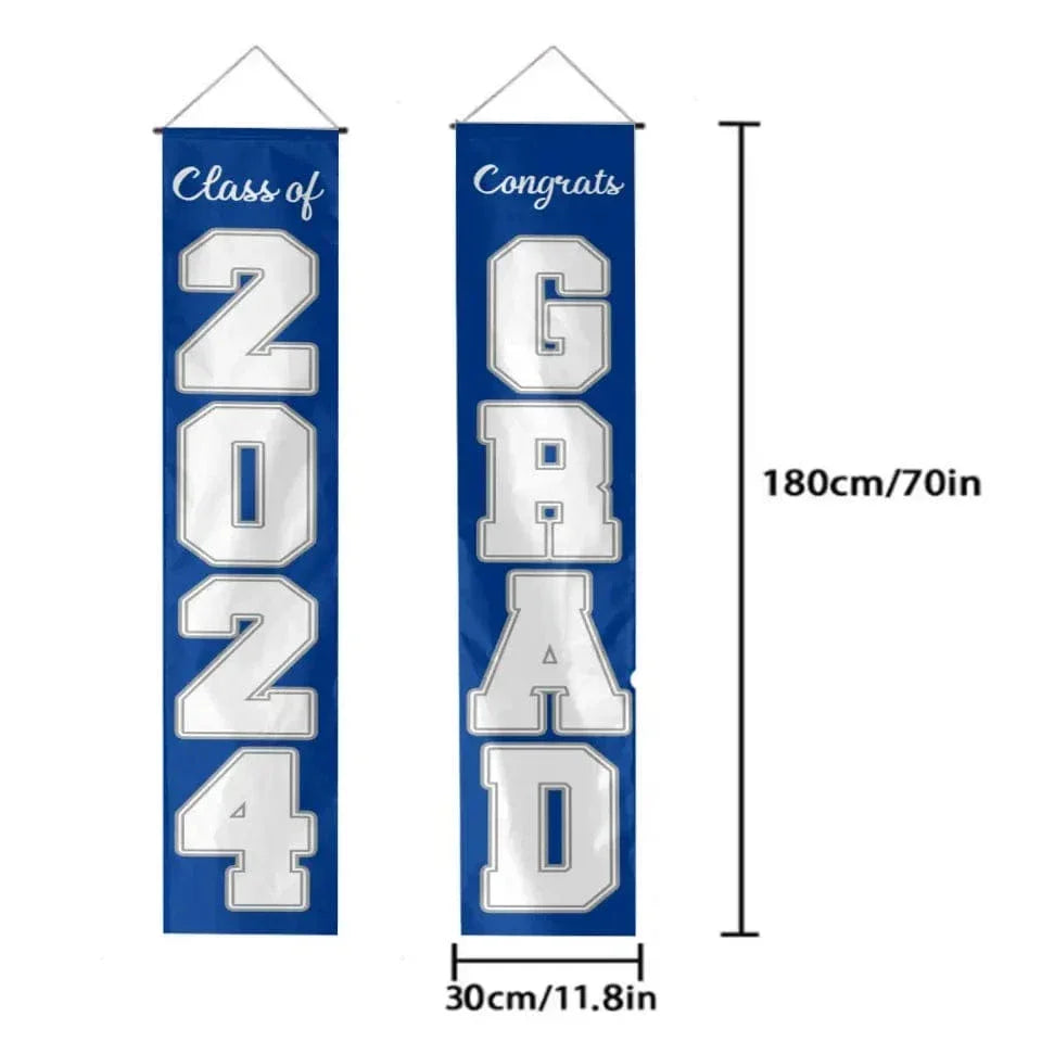 Customized Picture School Badge Congratulations to the Class of 2024 Door Banner - Joliny