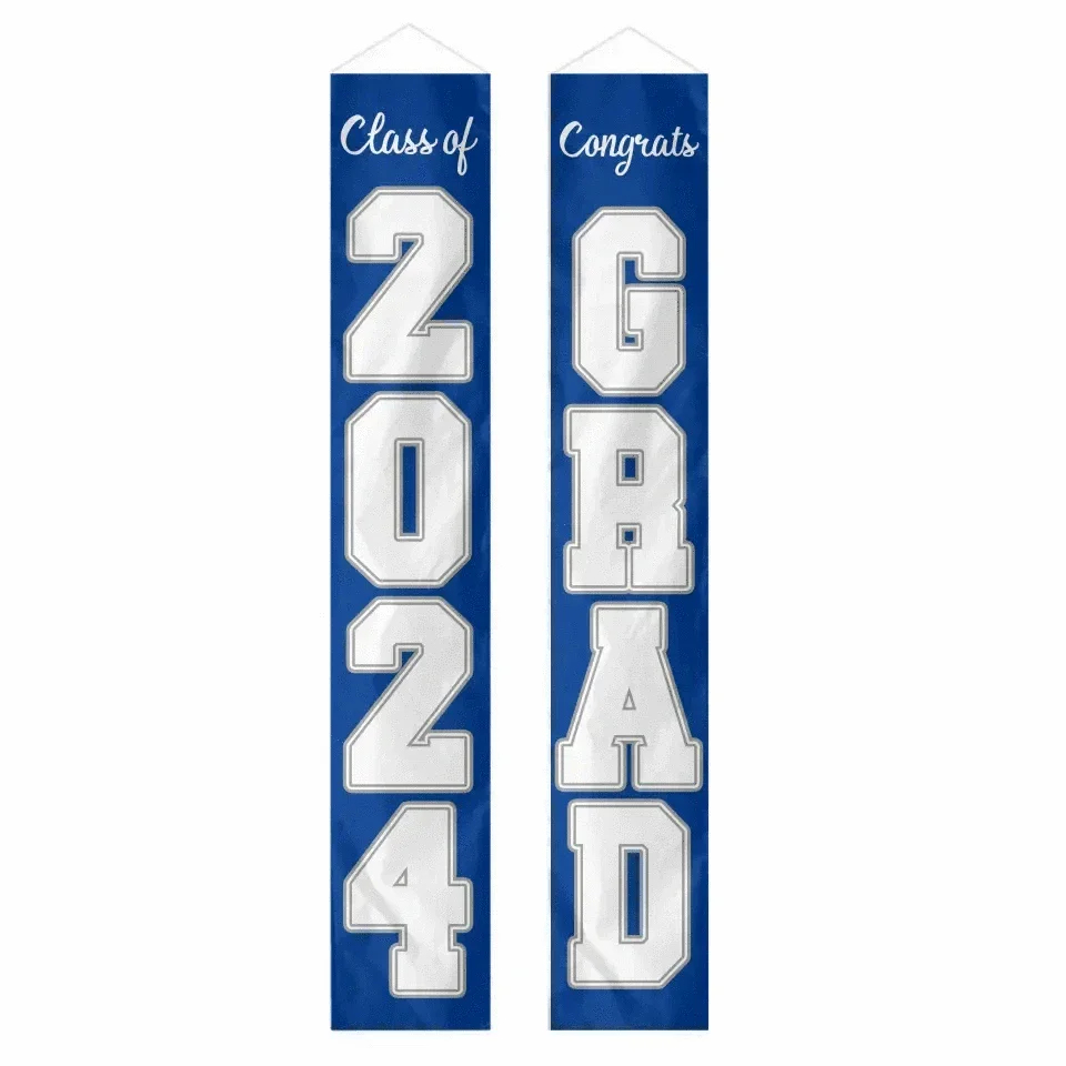 Customized Picture School Badge Congratulations to the Class of 2024 Door Banner - Joliny