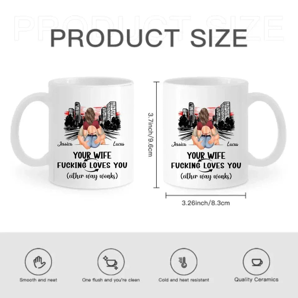 Customized Safe Driving Reminder Mug - Personalized Name and Character Safe Driving Themed Couple's Mug - A Gift For Husband,Boyfriend - Joliny