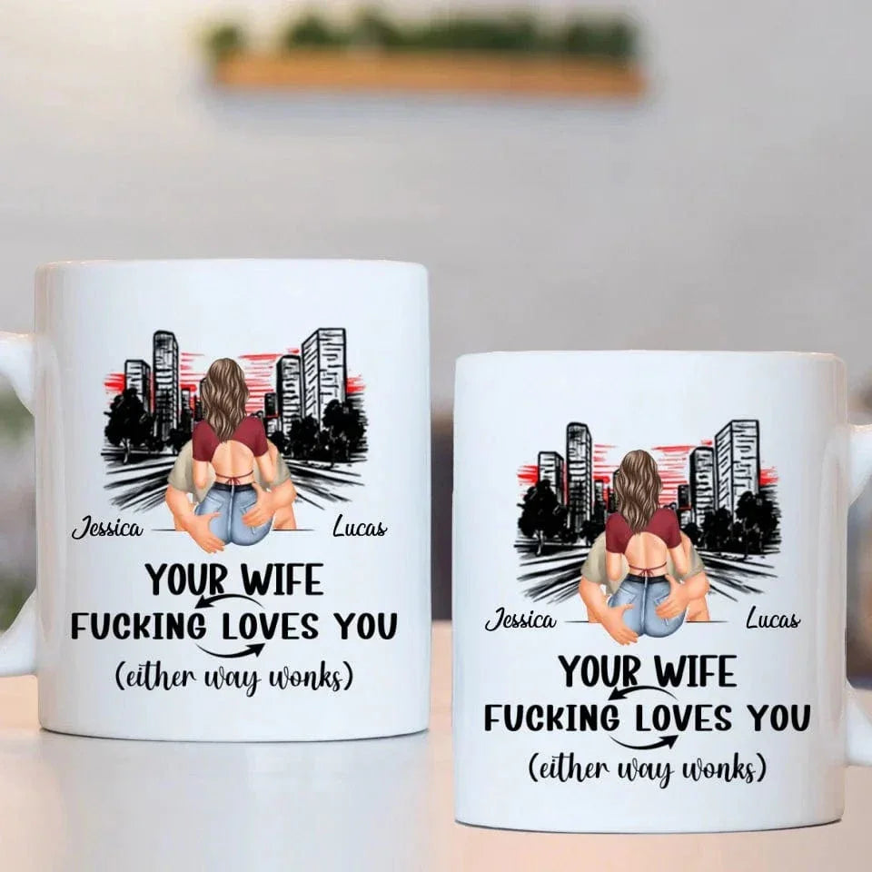 Customized Safe Driving Reminder Mug - Personalized Name and Character Safe Driving Themed Couple's Mug - A Gift For Husband,Boyfriend - Joliny