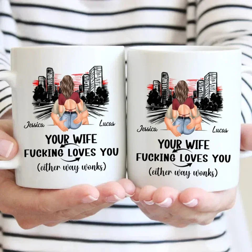 Customized Safe Driving Reminder Mug - Personalized Name and Character Safe Driving Themed Couple's Mug - A Gift For Husband,Boyfriend - Joliny