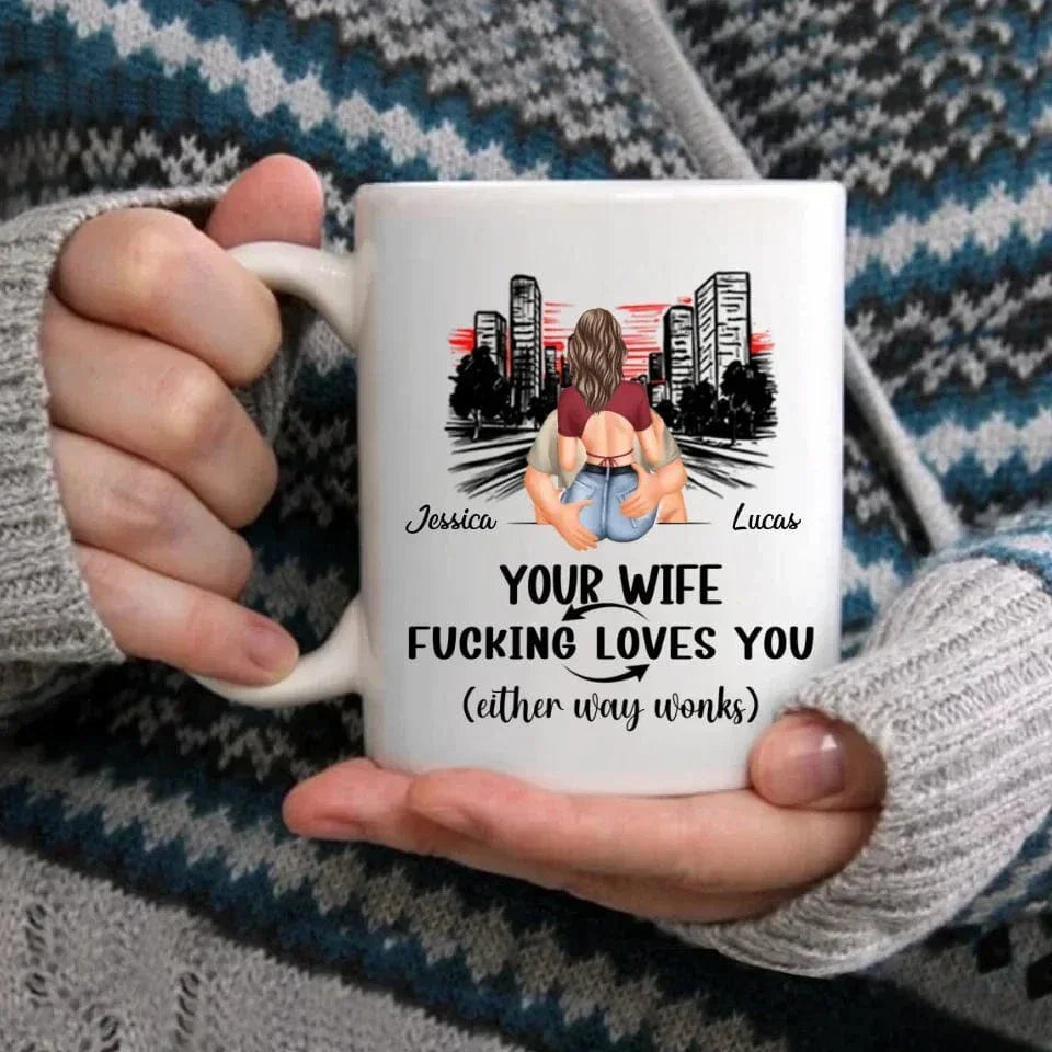Customized Safe Driving Reminder Mug - Personalized Name and Character Safe Driving Themed Couple's Mug - A Gift For Husband,Boyfriend - Joliny