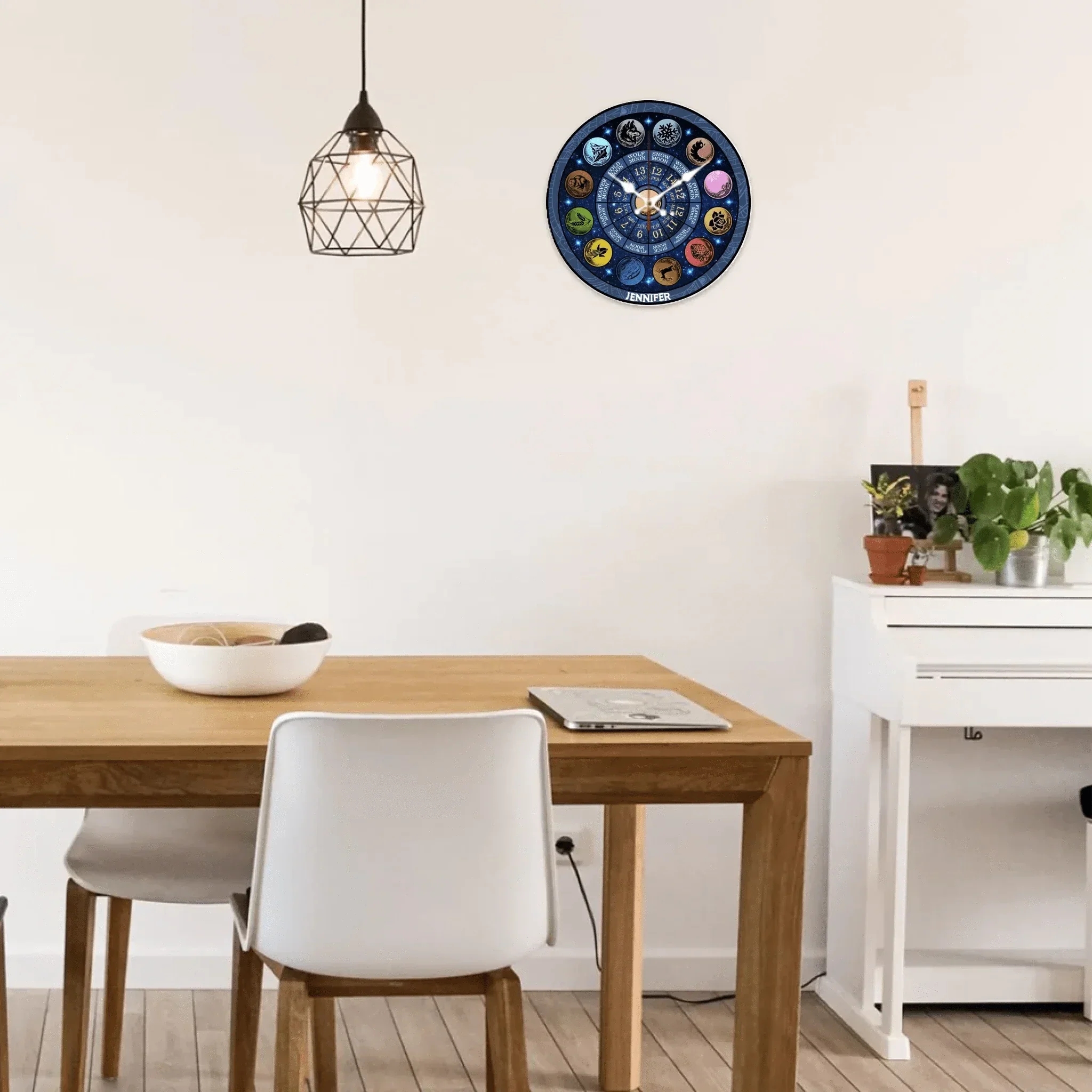 Customized Star Themed Clock - Personalized Name Starry Night Frameless Clock - A Gift For Friend,Family,Roommates,BFF - Joliny