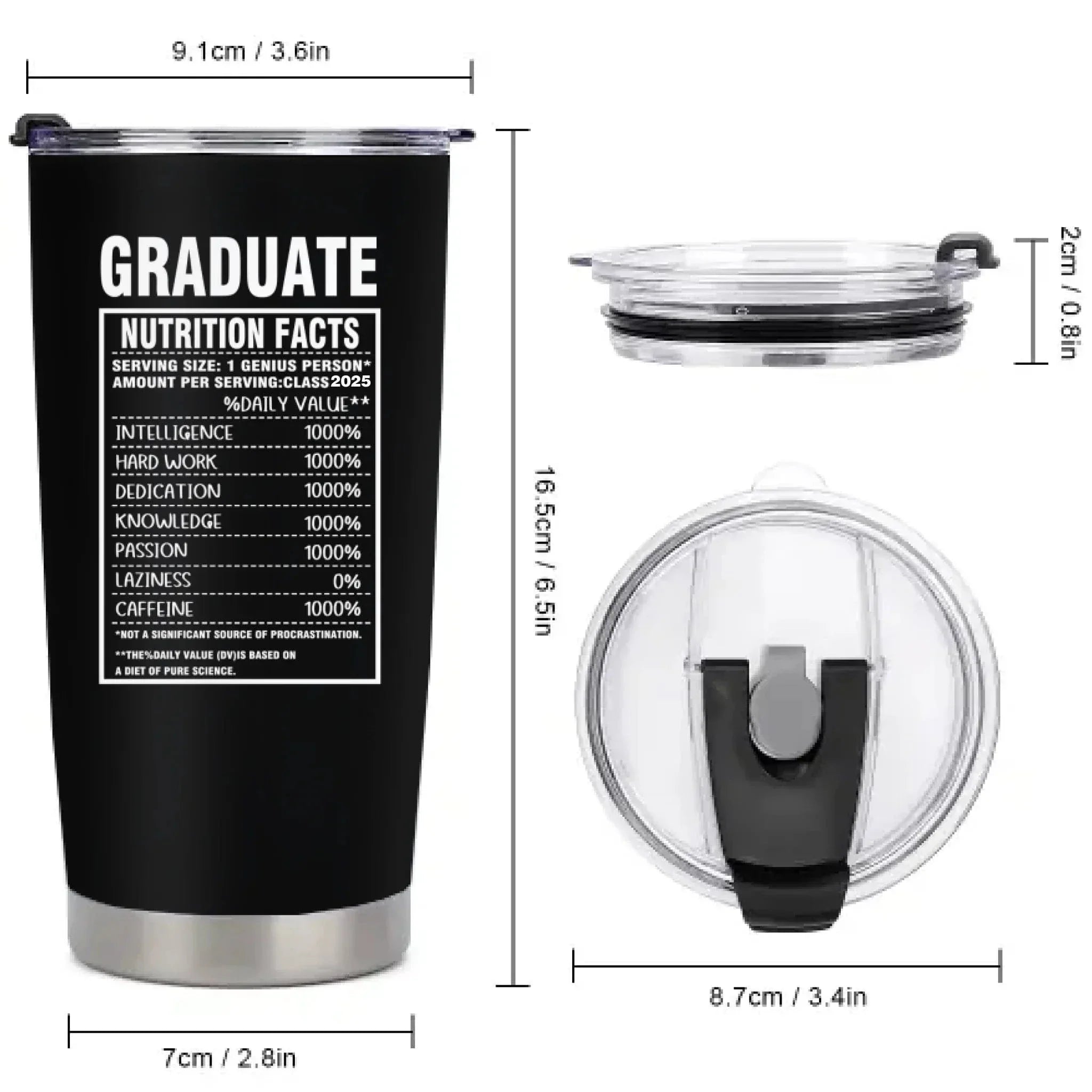 Customized Thermos Cup for Graduation Season - Personalized Name-themed Fun Advertising Text Thermos Cup - A Commemorative Gift For Family,Friend,BFF,Graduate - Joliny