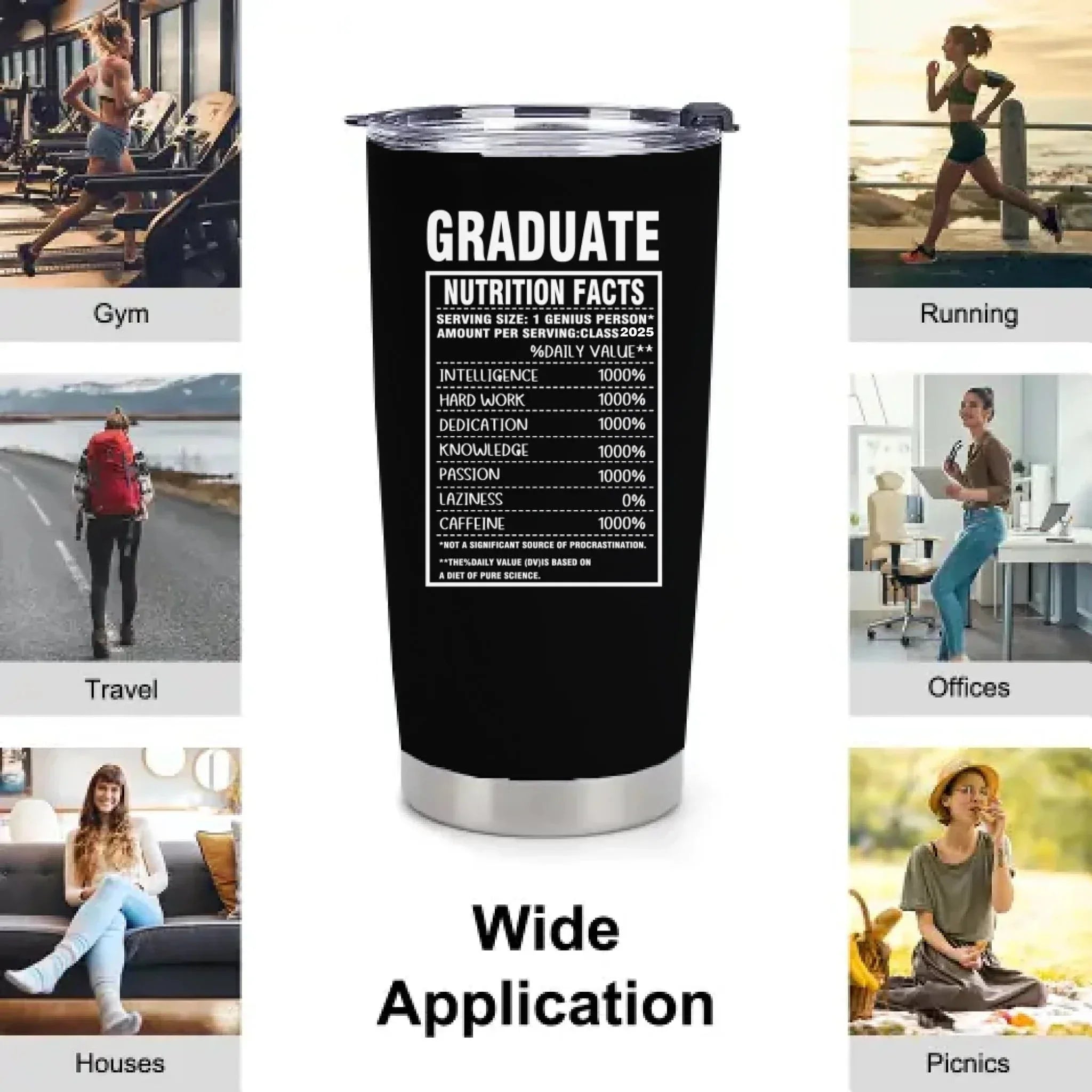 Customized Thermos Cup for Graduation Season - Personalized Name-themed Fun Advertising Text Thermos Cup - A Commemorative Gift For Family,Friend,BFF,Graduate - Joliny
