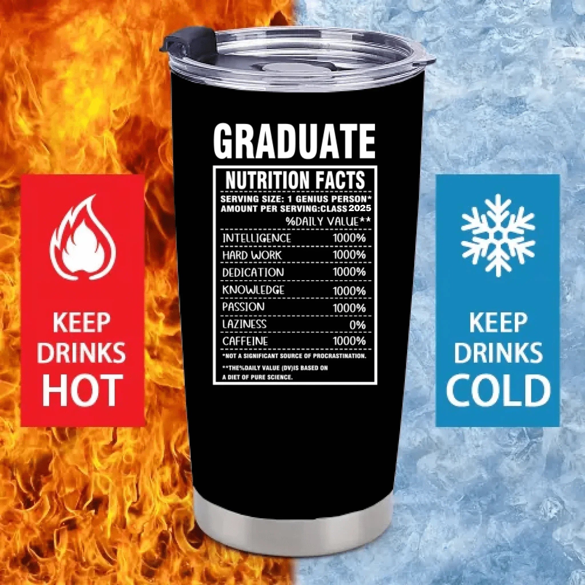 Customized Thermos Cup for Graduation Season - Personalized Name-themed Fun Advertising Text Thermos Cup - A Commemorative Gift For Family,Friend,BFF,Graduate - Joliny