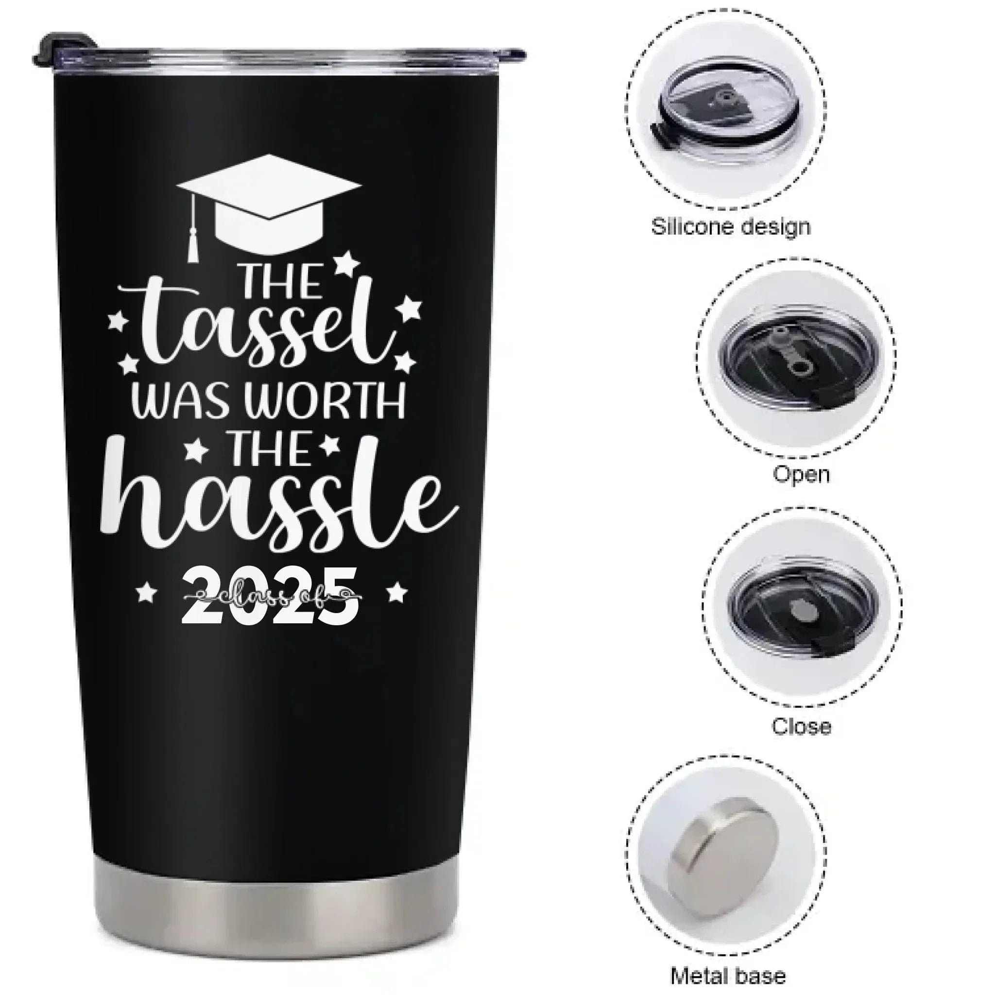 Customized Thermos Cup for Graduation Season - Personalized Name-themed Fun Advertising Text Thermos Cup - A Gift For Family,Friend,BFF,Graduate - Joliny
