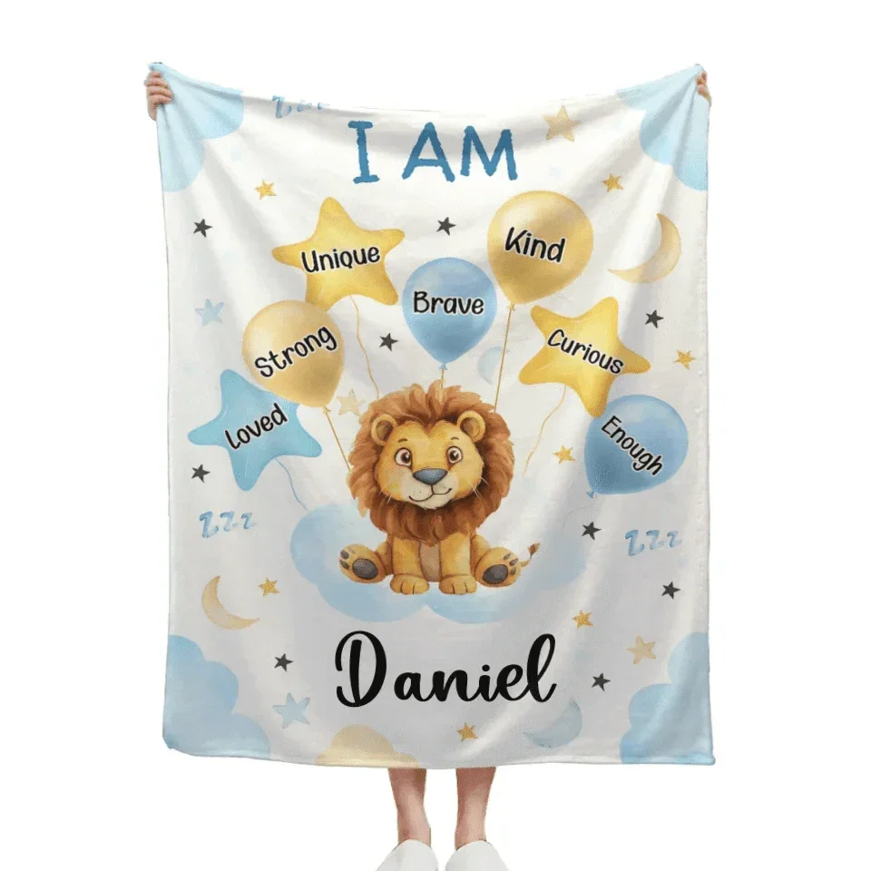 Cute Animal - Personalised Blanket With Name And Animal Print - A Gift For Family,Kids,Newborn - Joliny