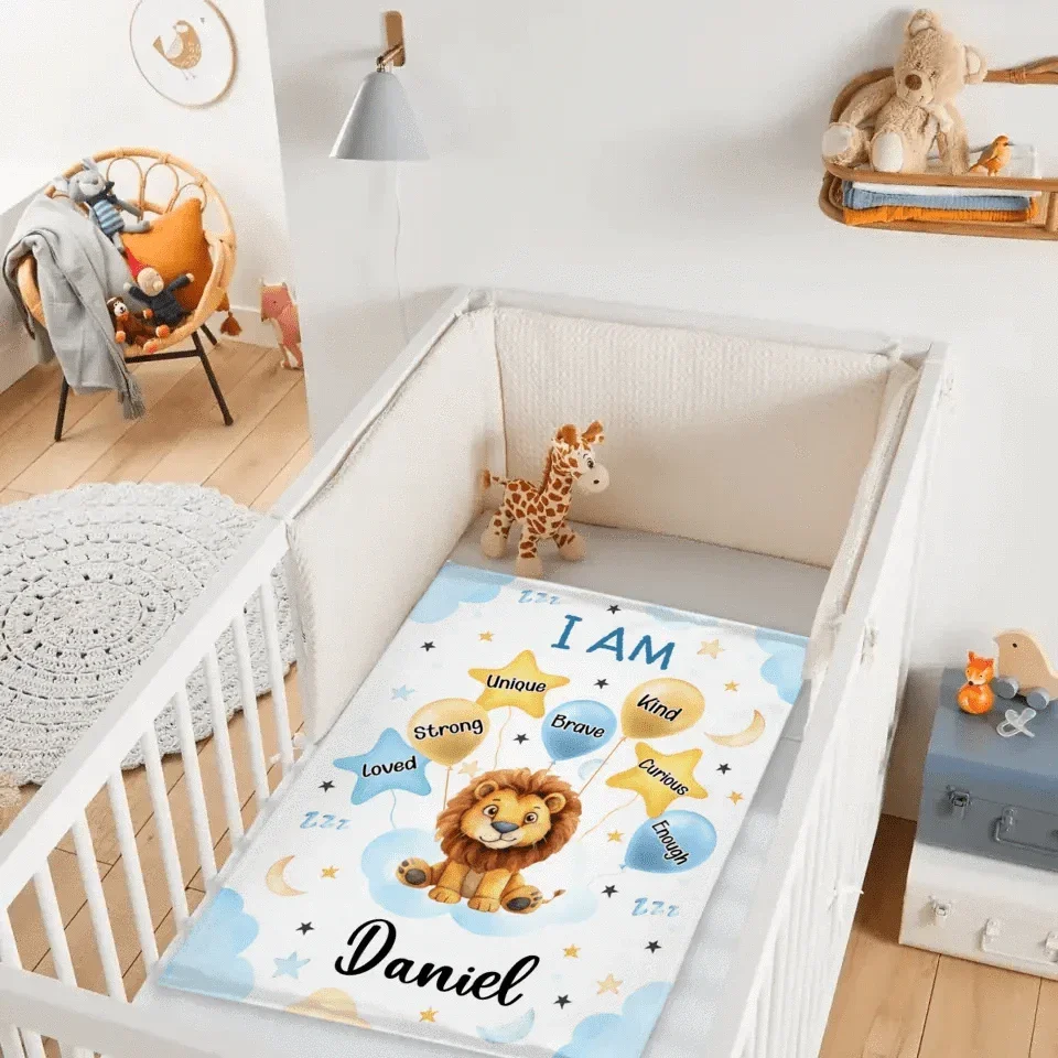 Cute Animal - Personalised Blanket With Name And Animal Print - A Gift For Family,Kids,Newborn - Joliny