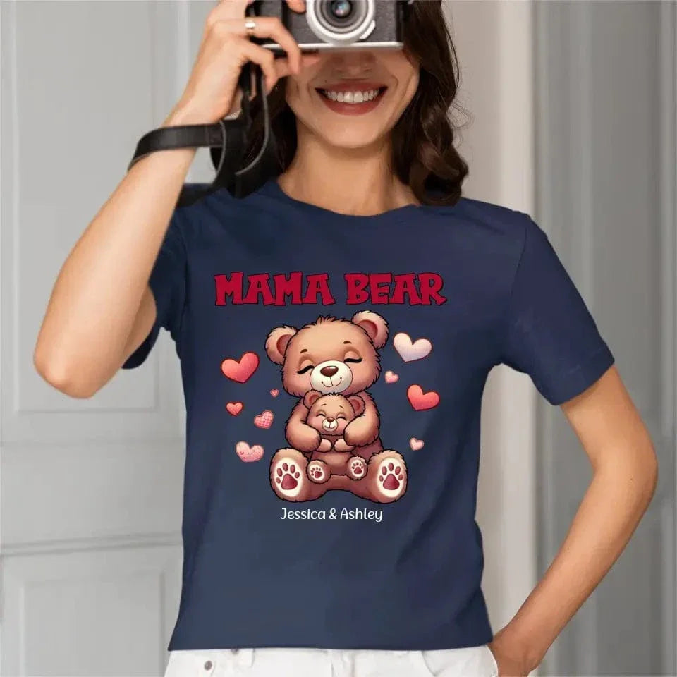 Cute Grandma Bear Mama Bear Personalized Shirt - Joliny