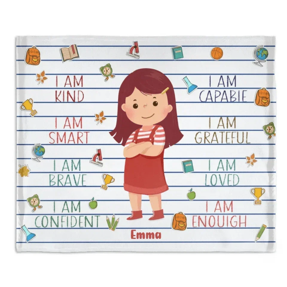 Cute Kids Customized Blanket - Personalized Name And Child Image Blankets - A Gift For Child - Joliny
