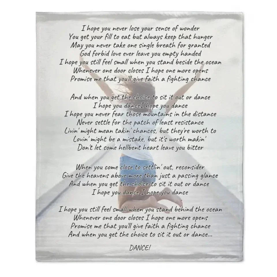 Dancing Back Blanket - I hope you dance - Joliny