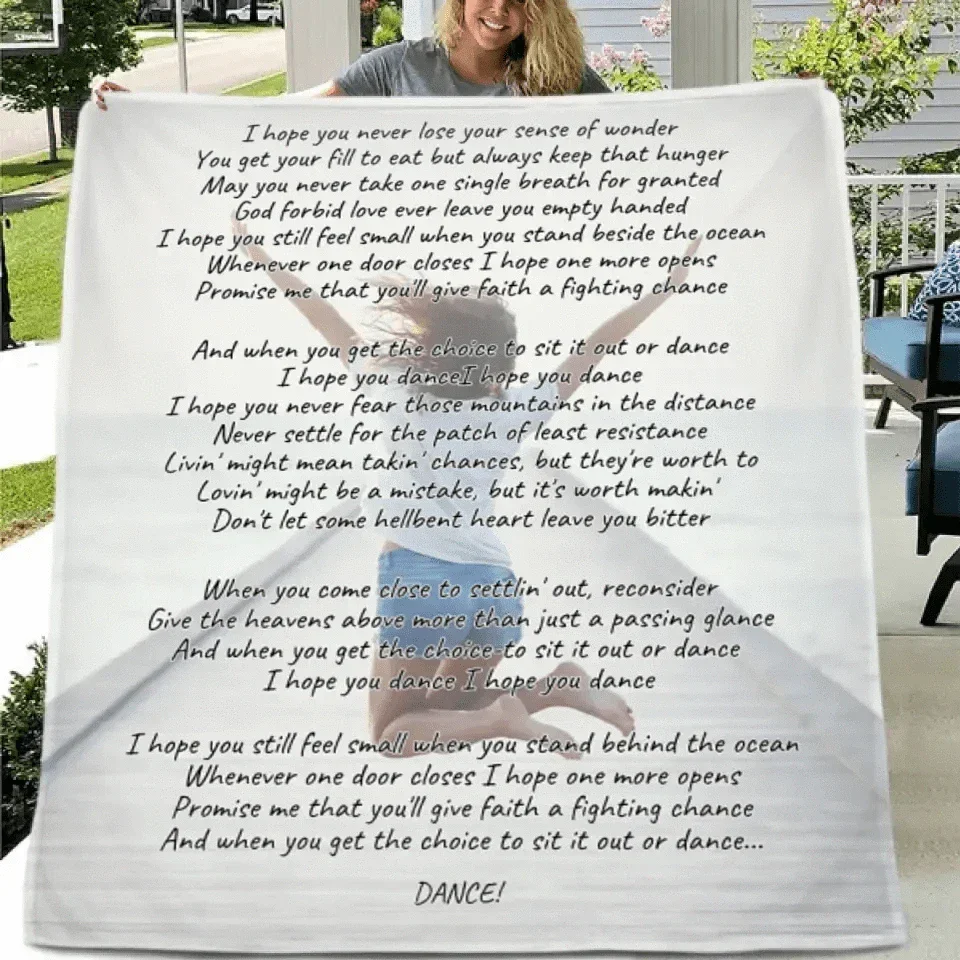 Dancing Back Blanket - I hope you dance - Joliny