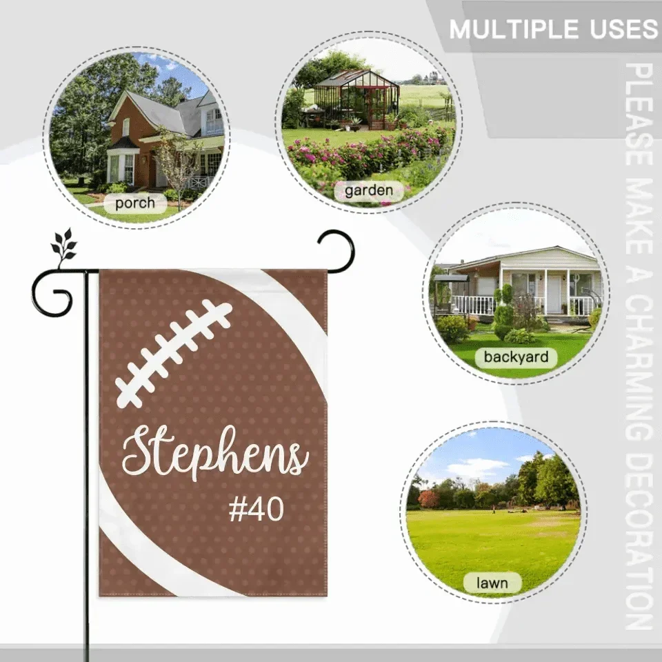 Decorative Flags - Personalized Football Flag - Gift For The Athletes,Fans - Joliny