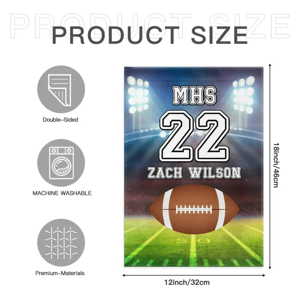 Decorative Flags - Personalized Football Flag - Gift For The School Athletes,Children - Joliny