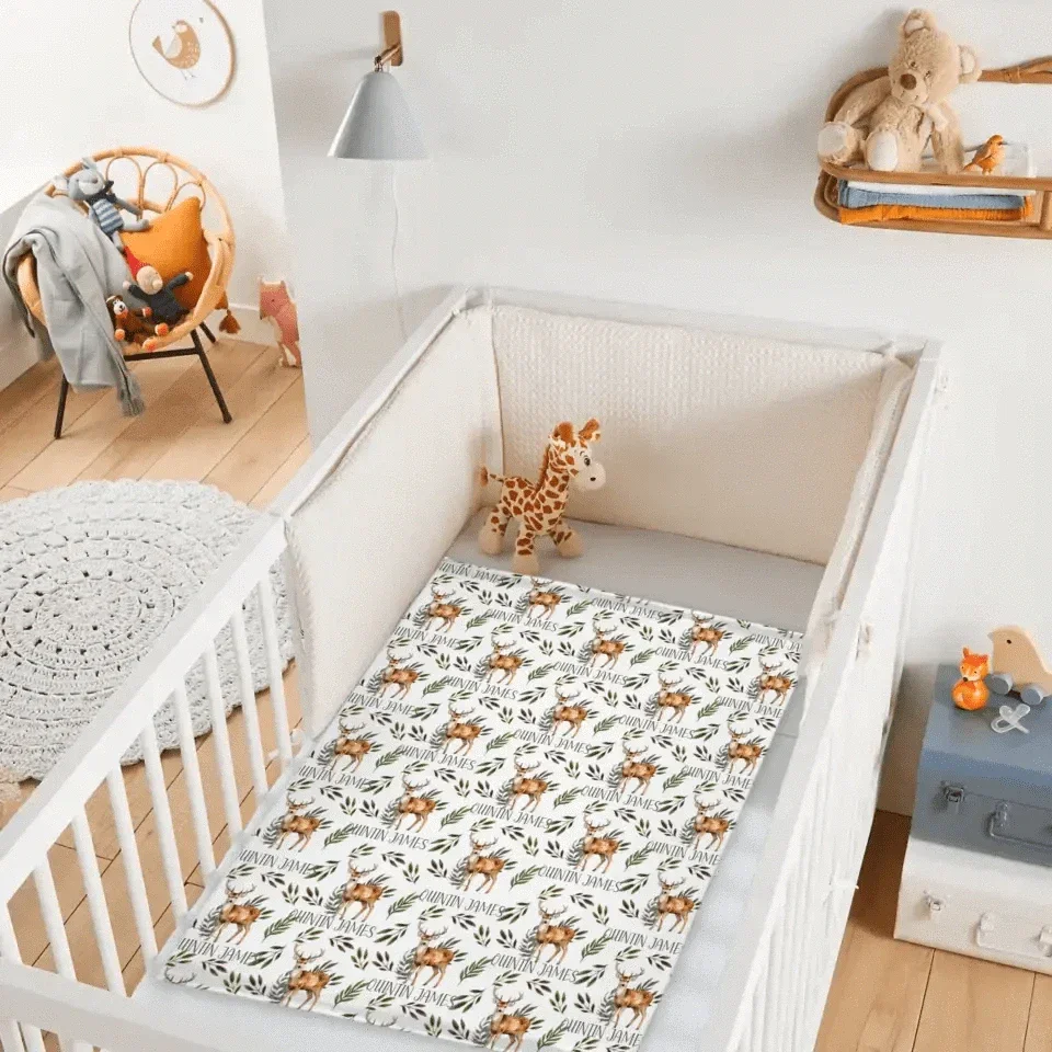 Deer Blanket for Boys, Customized Name Baby Boy Blanket, Gift for Baby - Joliny