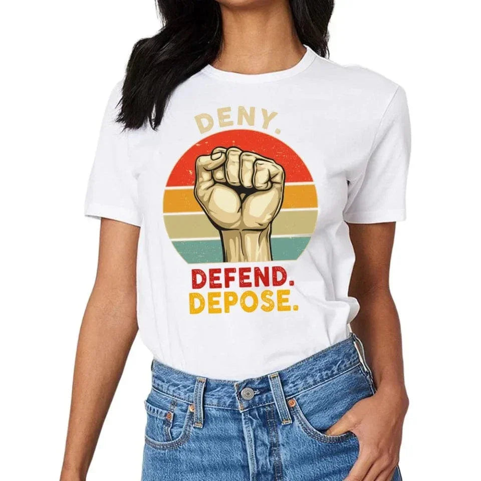 Deny,Depose,Defend Classic Colorways Clothing - Gifts For Friend,Family,Colleagues - Joliny