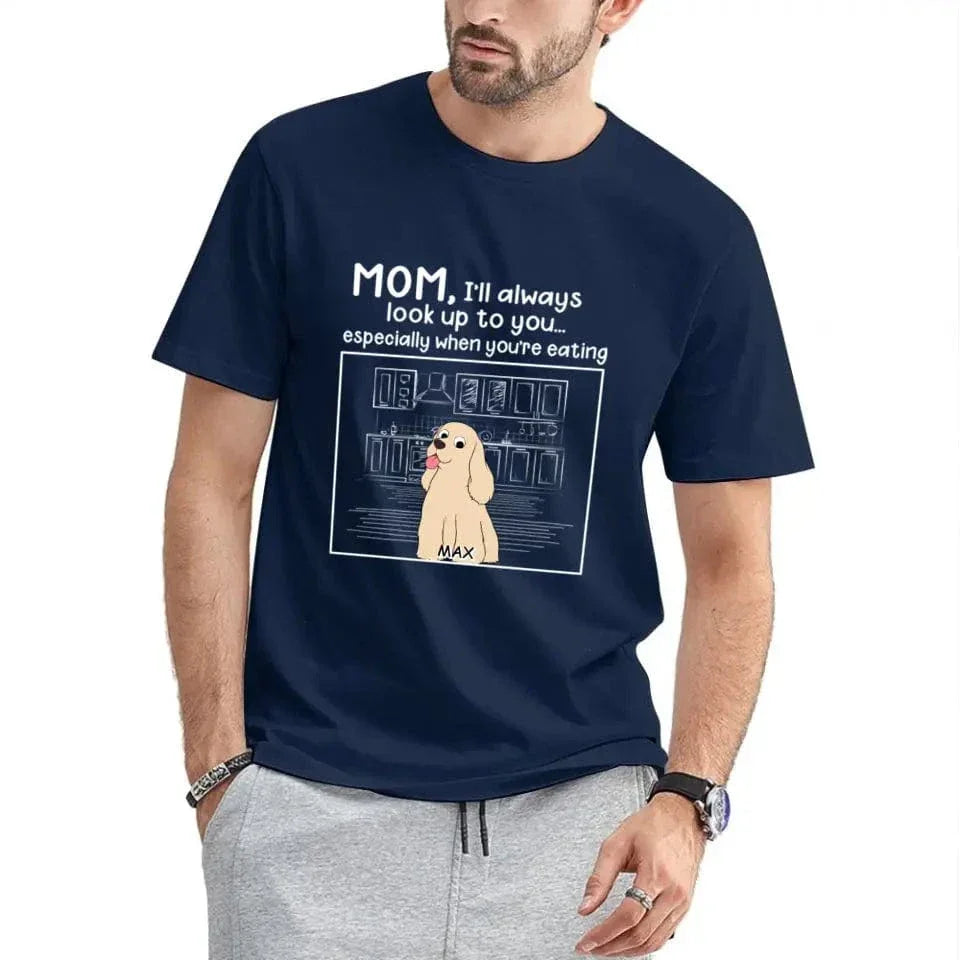Dog Personalized Custom Unisex T-shirt - We'll Always Look Up To You - Joliny