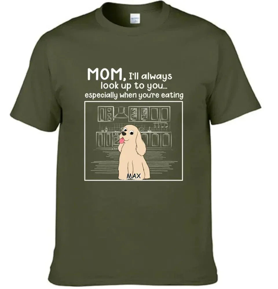 Dog Personalized Custom Unisex T-shirt - We'll Always Look Up To You - Joliny