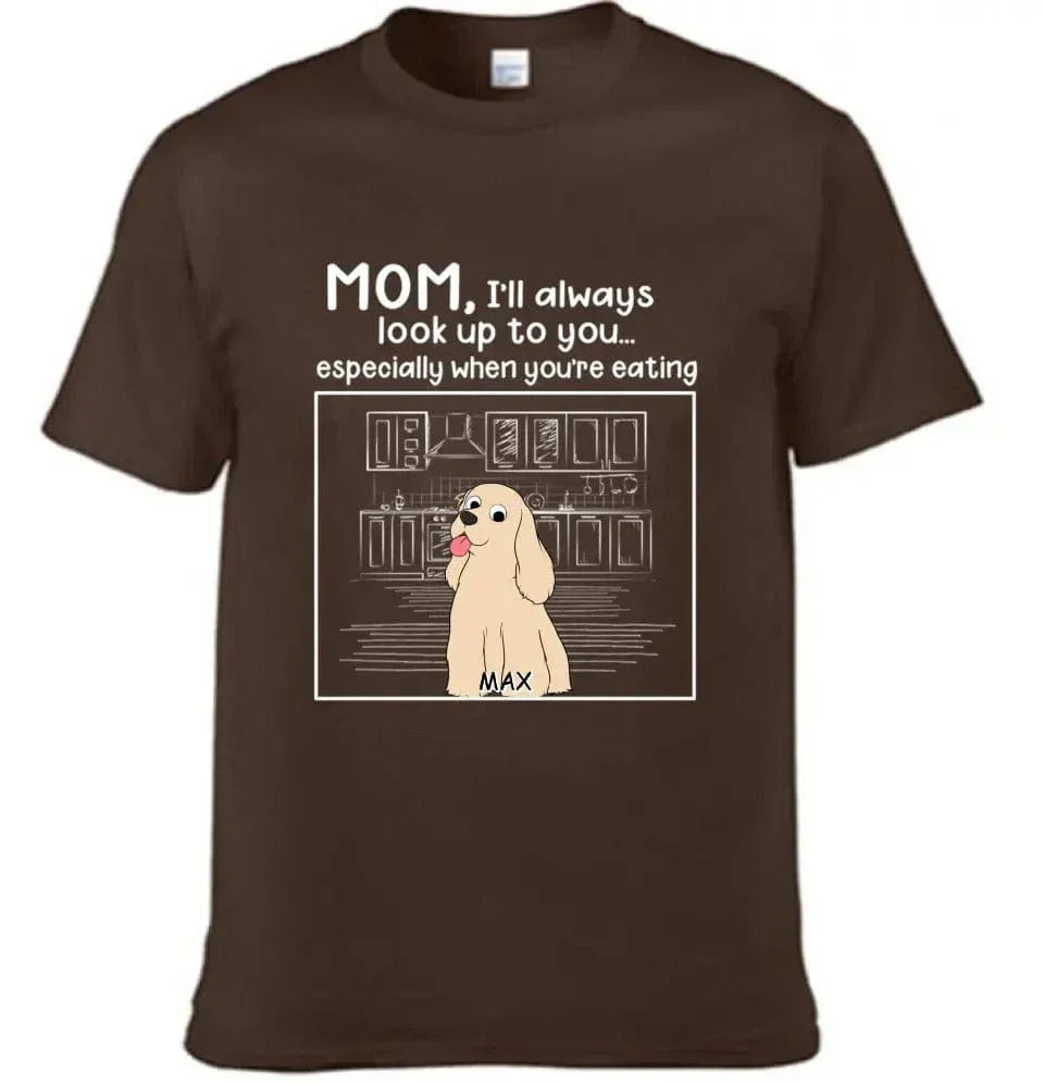 Dog Personalized Custom Unisex T-shirt - We'll Always Look Up To You - Joliny