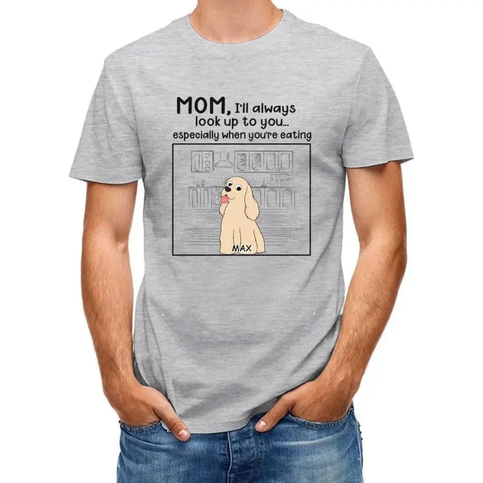 Dog Personalized Custom Unisex T-shirt - We'll Always Look Up To You - Joliny