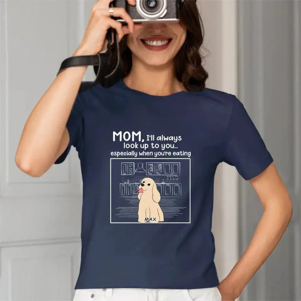 Dog Personalized Custom Unisex T-shirt - We'll Always Look Up To You - Joliny