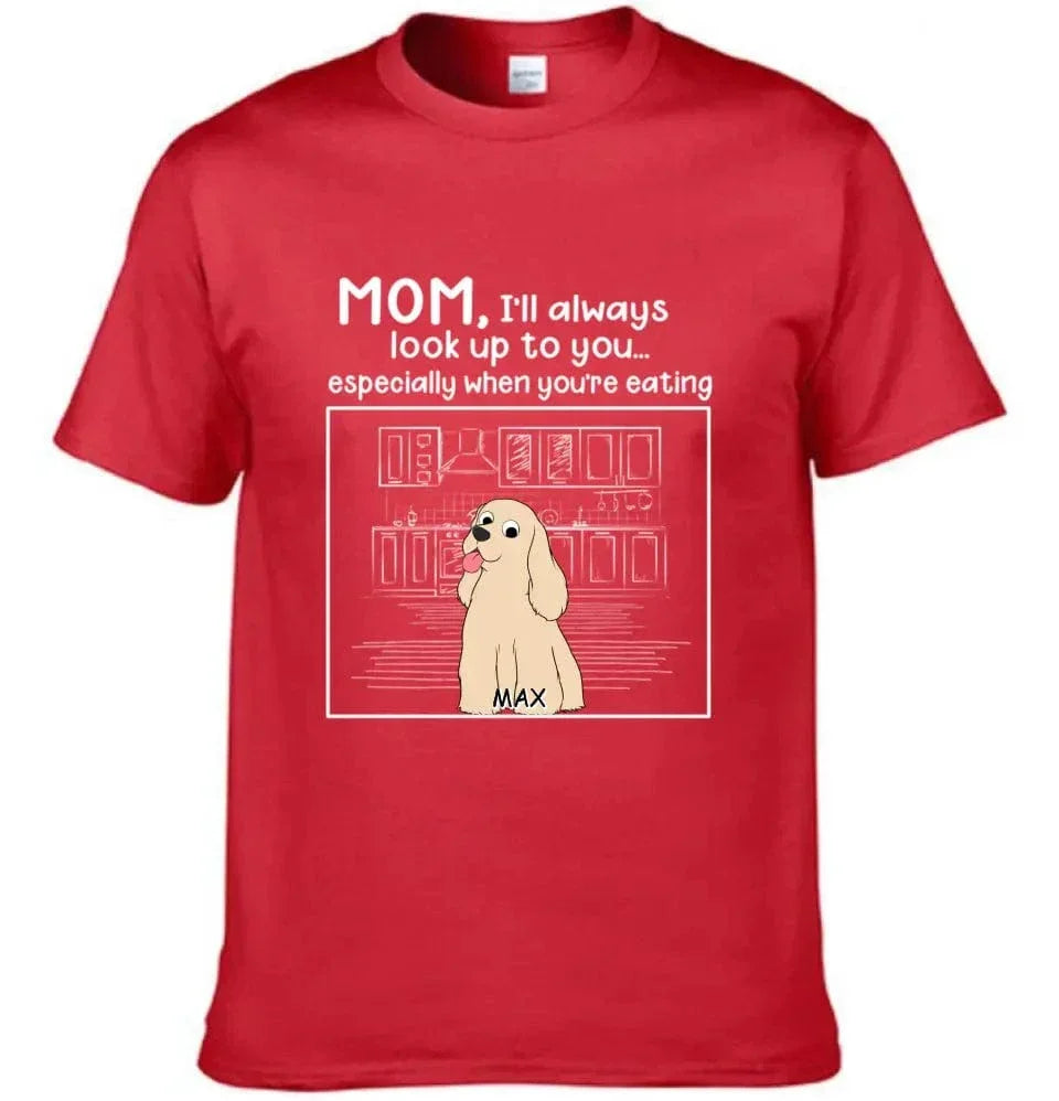 Dog Personalized Custom Unisex T-shirt - We'll Always Look Up To You - Joliny