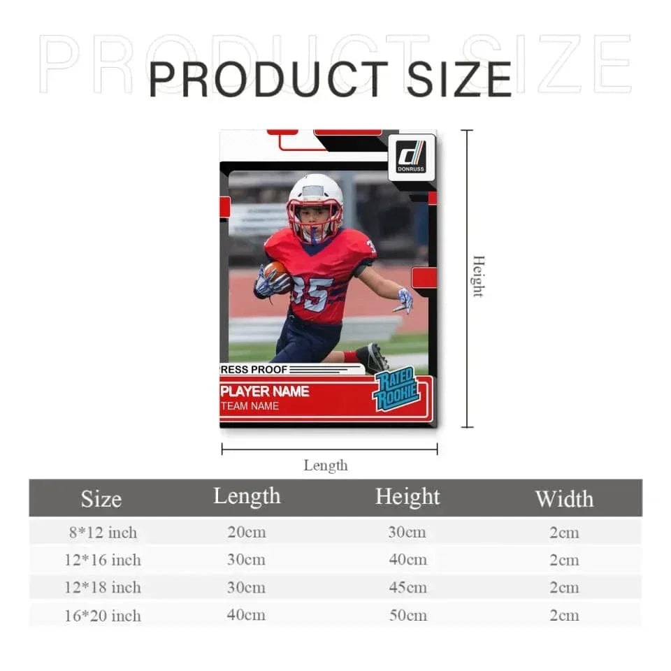 Donruss Style Personalized Canvas Print - Gift for Sports Lovers - Joliny