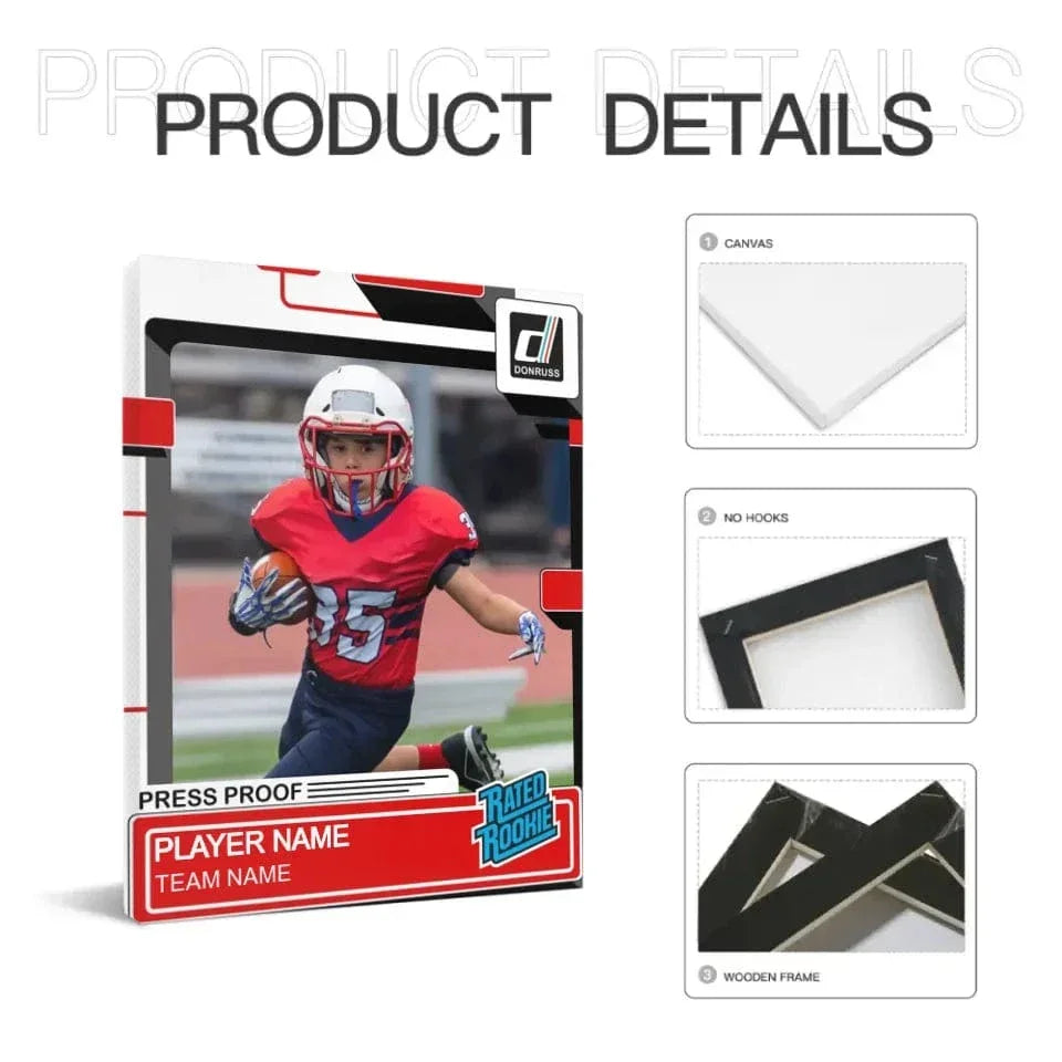 Donruss Style Personalized Canvas Print - Gift for Sports Lovers - Joliny