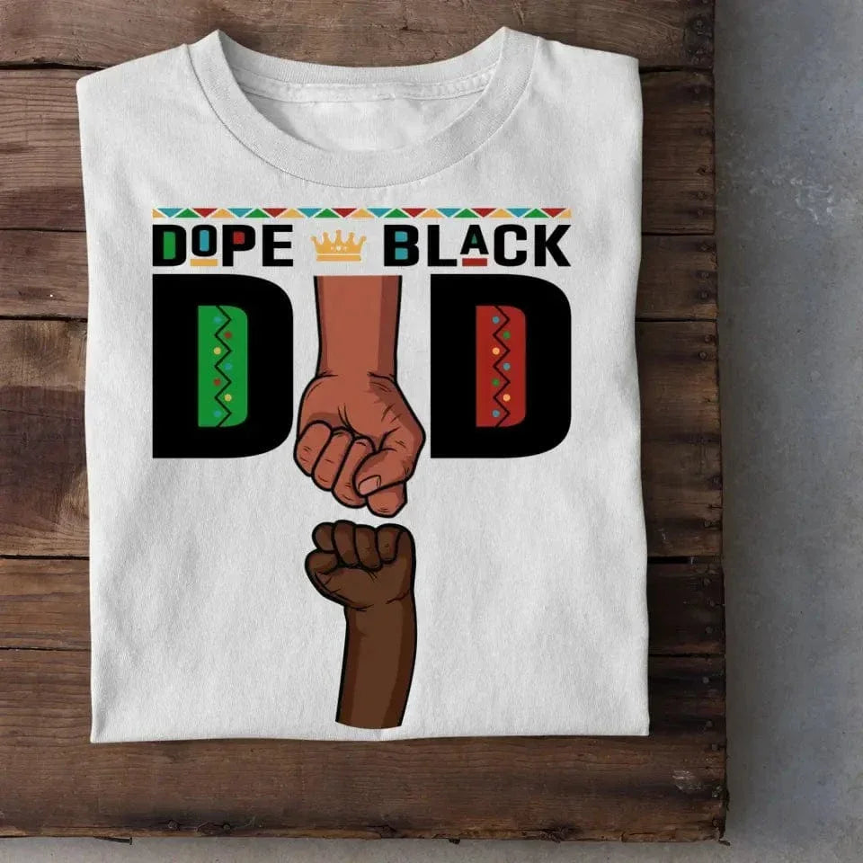Dope Black Dad Fist Bump Father‘s Day Gift Personalized Shirt - Joliny