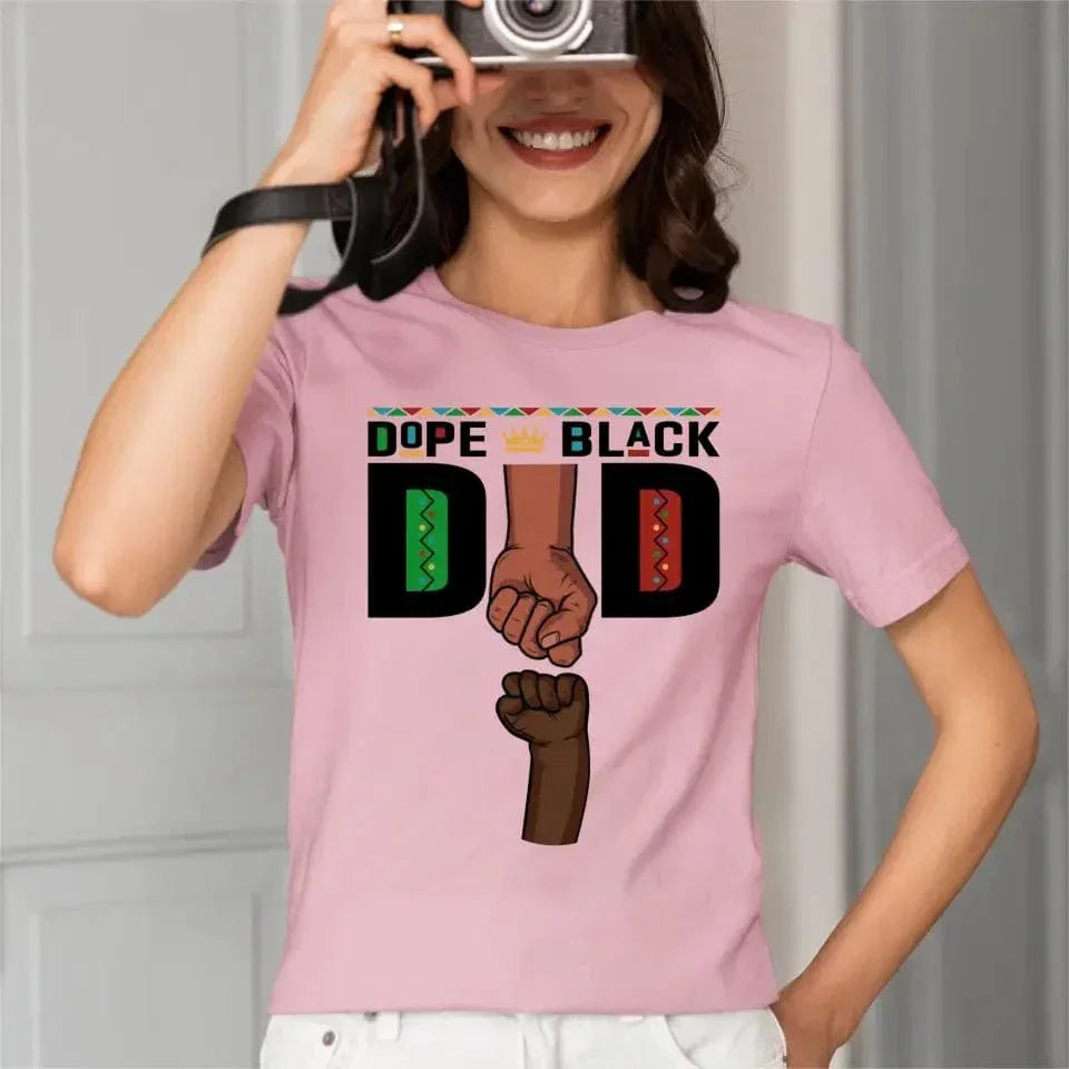Dope Black Dad Fist Bump Father‘s Day Gift Personalized Shirt - Joliny