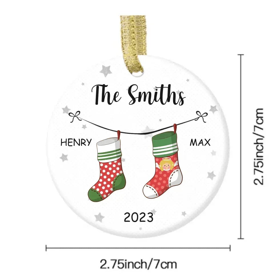 Family Personalized Ceramic Ornament - It's The Most Beautiful Time Of The Year - Christmas Gift For Family - Joliny