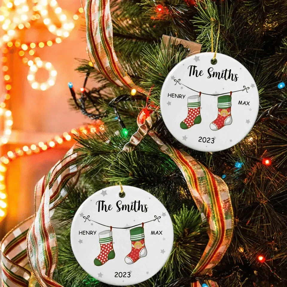 Family Personalized Ceramic Ornament - It's The Most Beautiful Time Of The Year - Christmas Gift For Family - Joliny