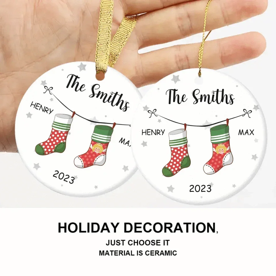 Family Personalized Ceramic Ornament - It's The Most Beautiful Time Of The Year - Christmas Gift For Family - Joliny