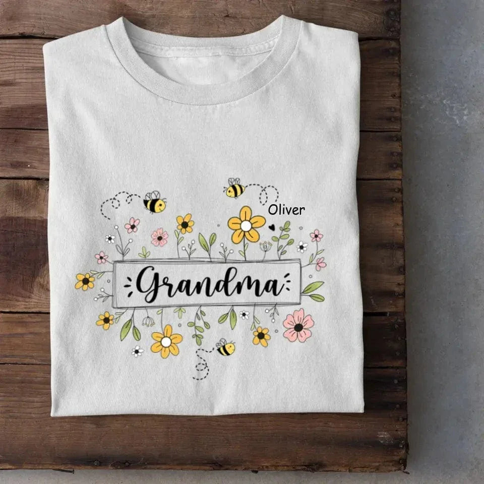 Family Personalized Custom T-shirt - Gift For Mom, Grandma - Joliny