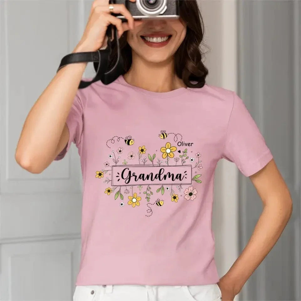 Family Personalized Custom T-shirt - Gift For Mom, Grandma - Joliny