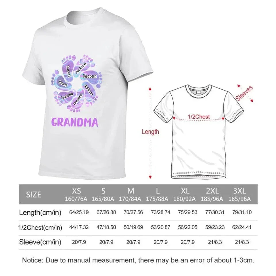 Family Personalized Custom Unisex T-shirt - Birthday Gift For Grandma, Happiness Is Being A Grandma - Joliny