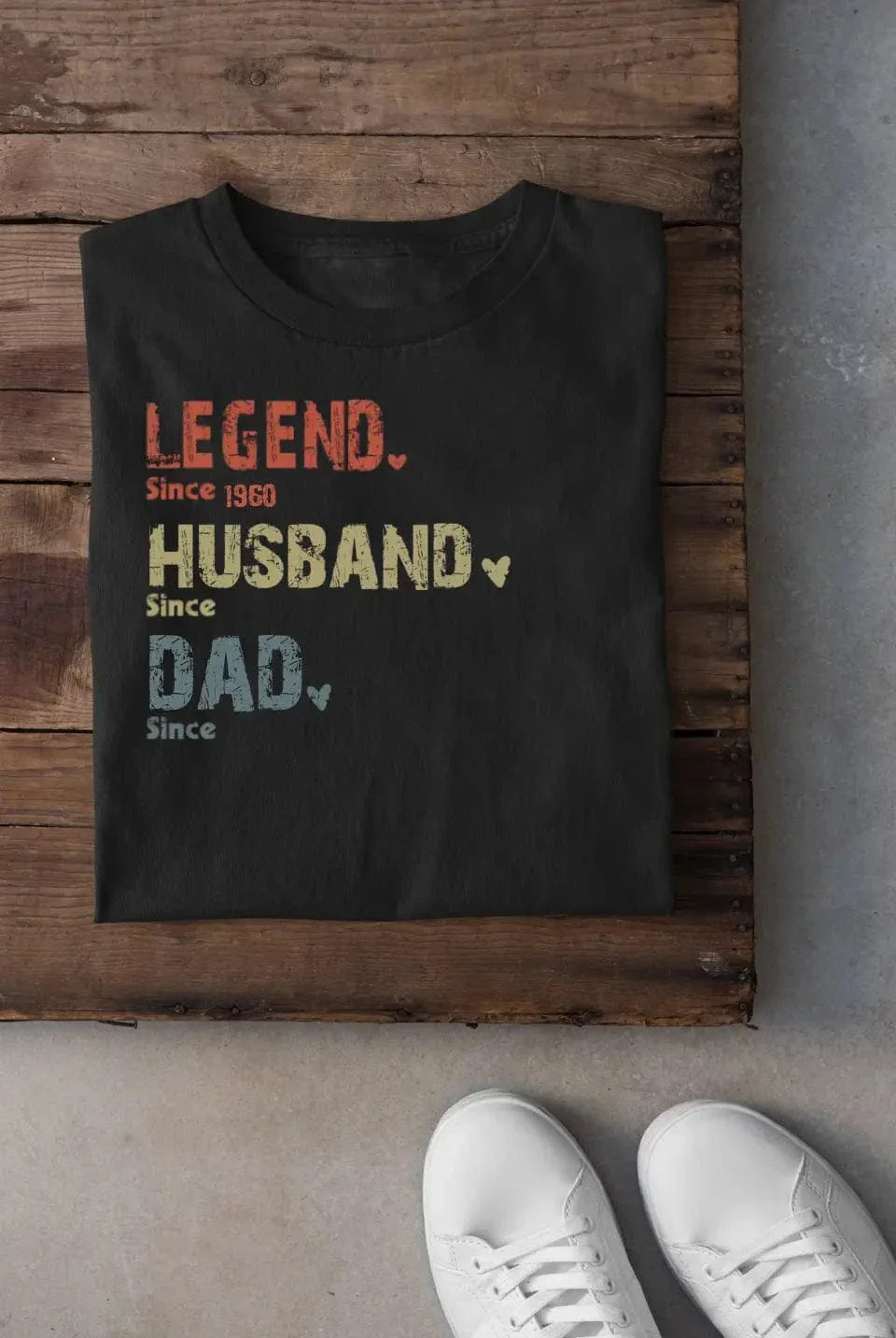 Family Personalized Custom Unisex T-shirt Hoodie - Legend, Husband, Dad And Papa Since - Joliny