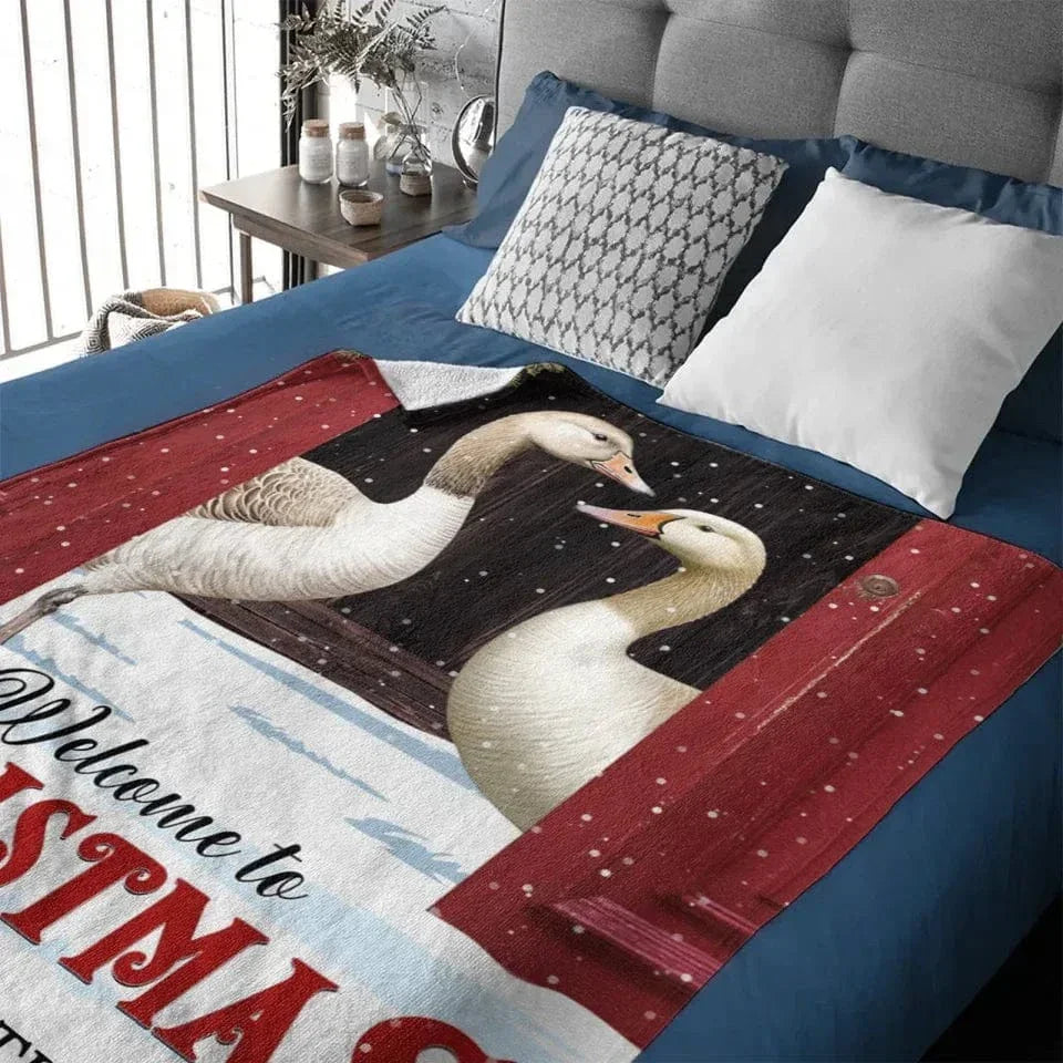 Farmhouse Christmas Gifts Custom Surname Personalized Blankets - Christmas Gifts for the Family - Joliny