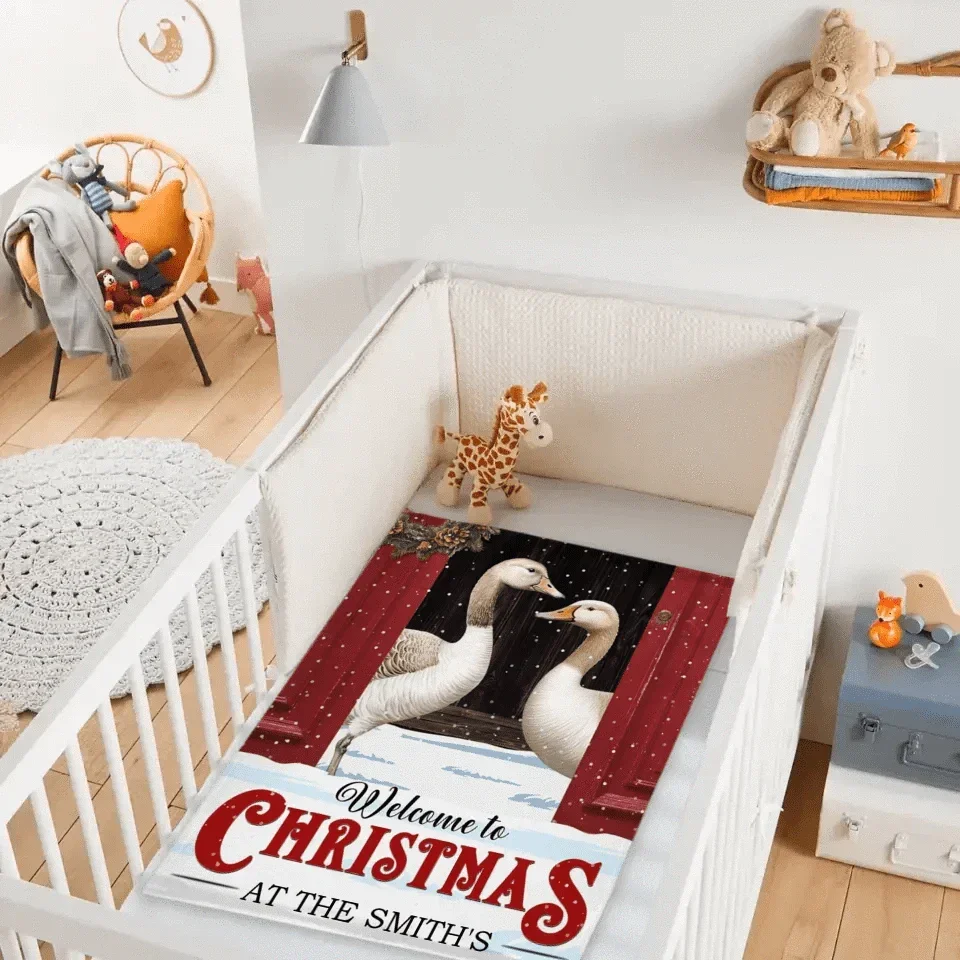 Farmhouse Christmas Gifts Custom Surname Personalized Blankets - Christmas Gifts for the Family - Joliny