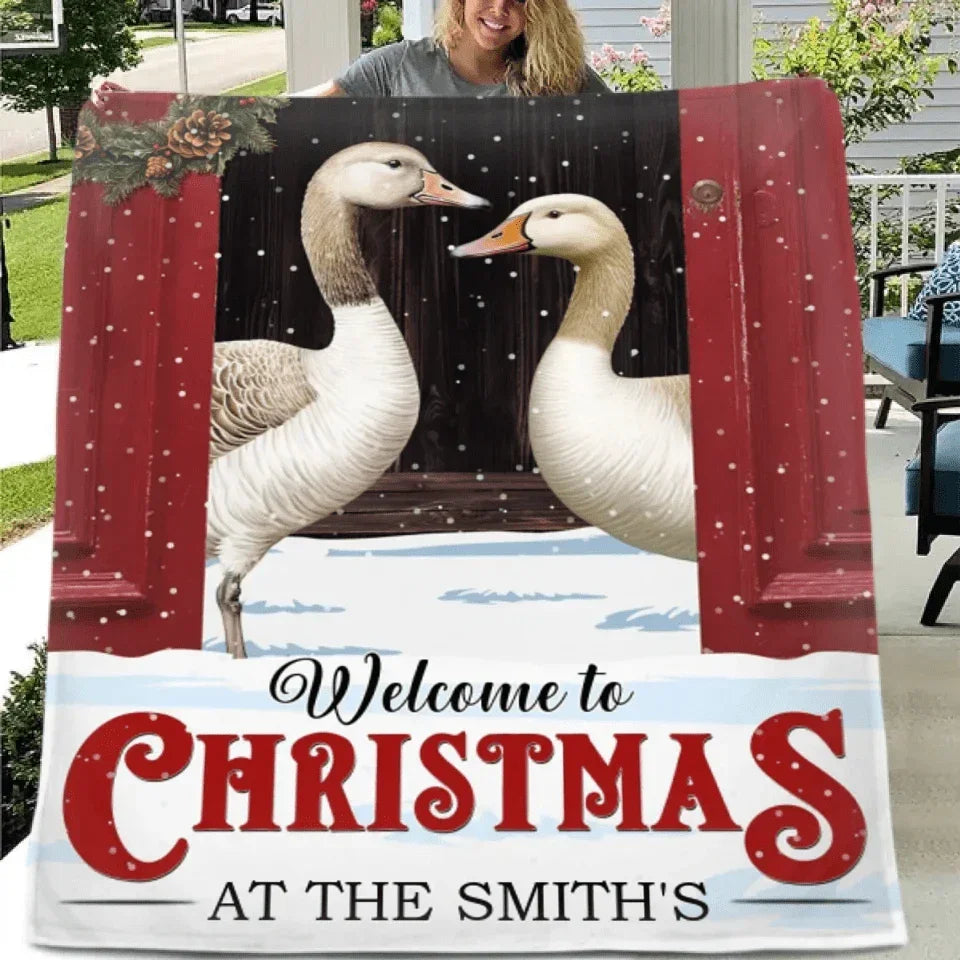 Farmhouse Christmas Gifts Custom Surname Personalized Blankets - Christmas Gifts for the Family - Joliny