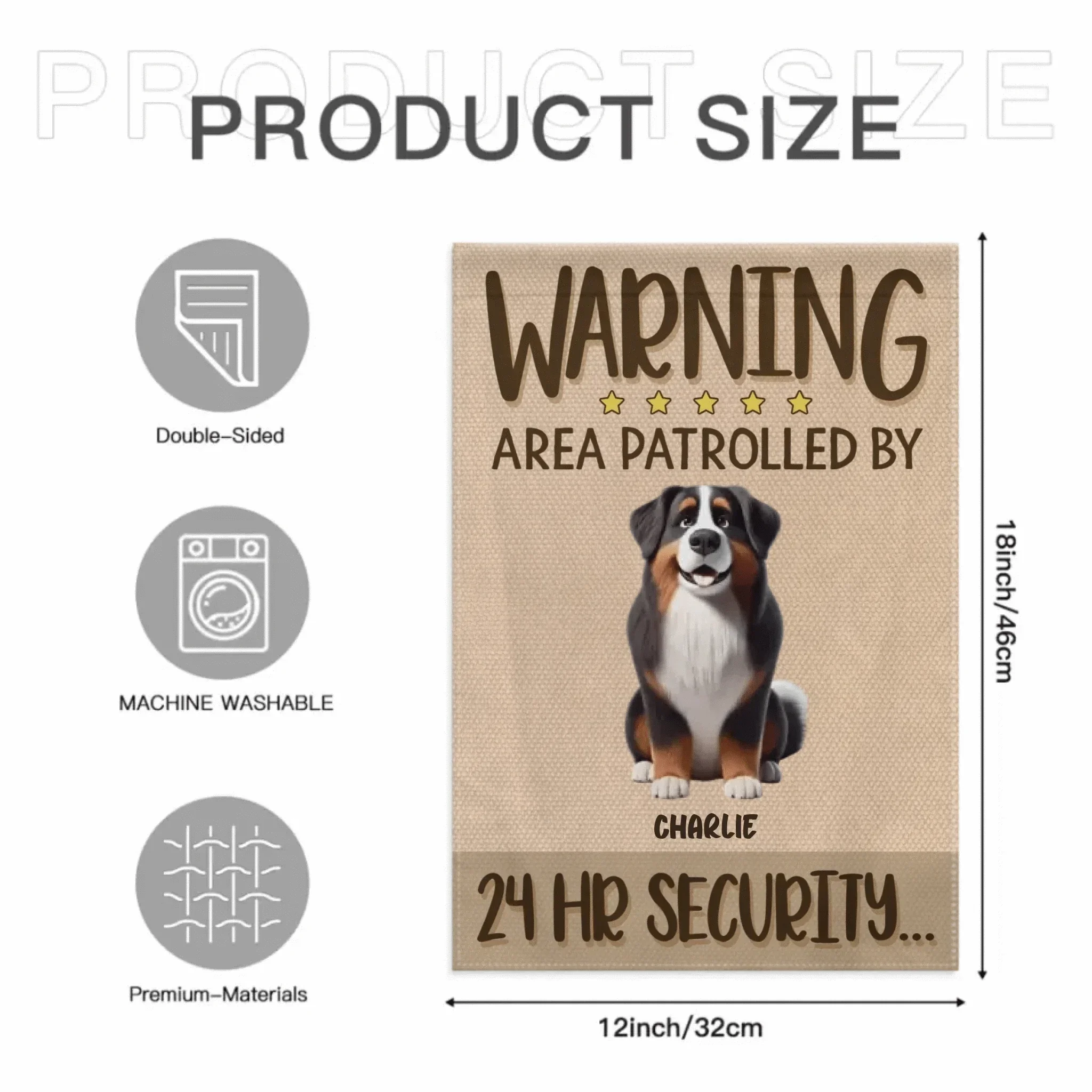 Fearless Pet Guard Flag - Personalized pet customization flags - Gifts For Family,Pet Lovers,Pet Owners - Joliny