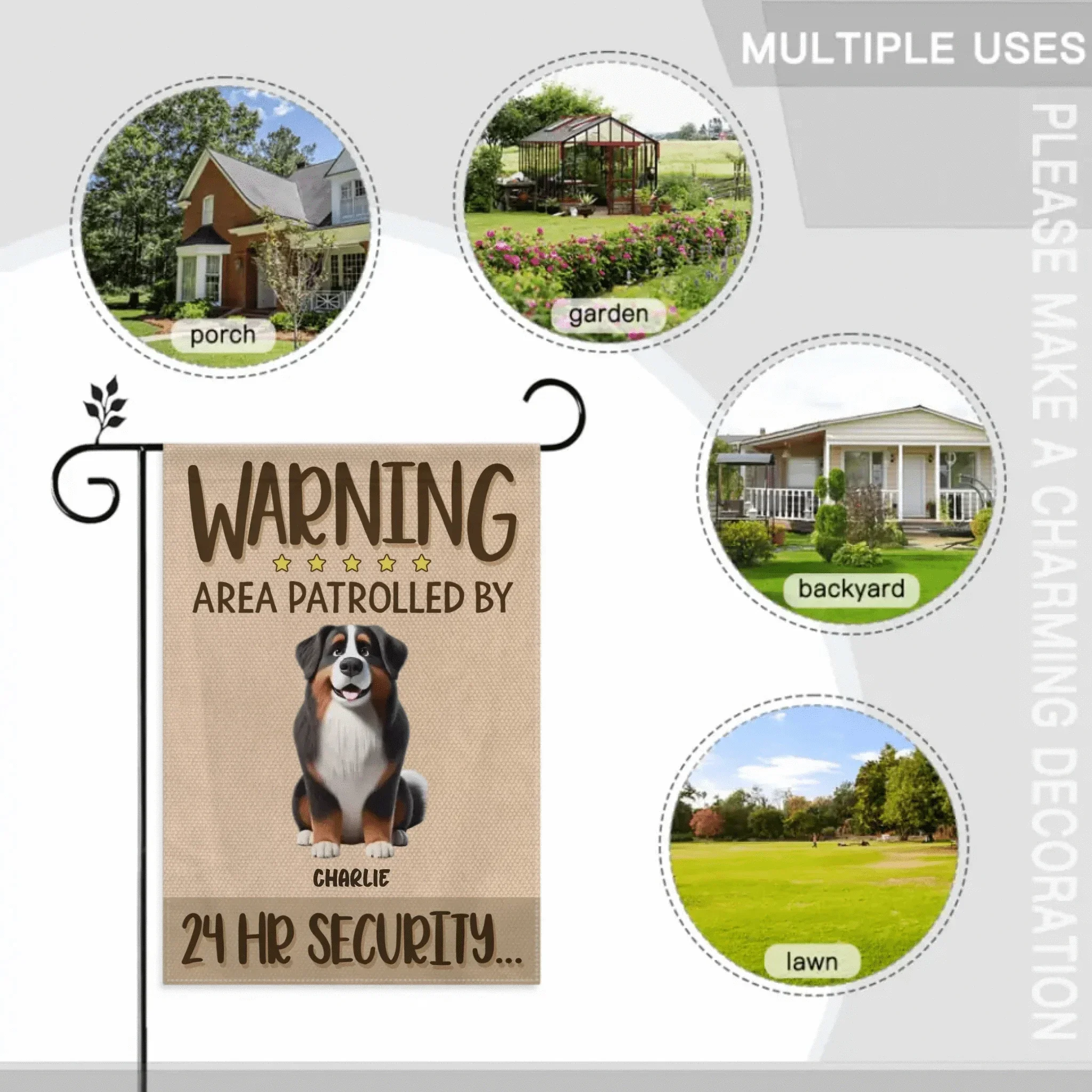 Fearless Pet Guard Flag - Personalized pet customization flags - Gifts For Family,Pet Lovers,Pet Owners - Joliny