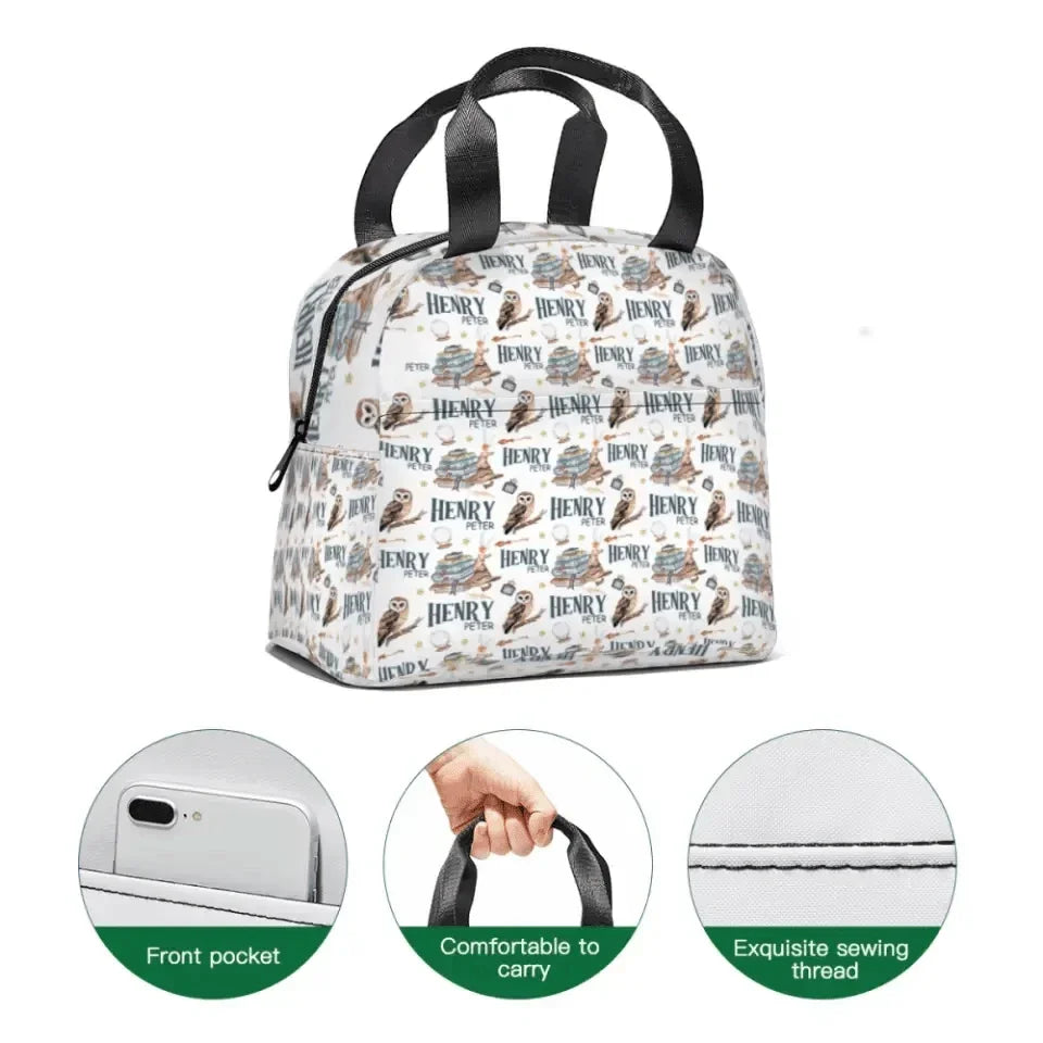 Floral Bohemian Custom Named Unicorn Book Bag, Pink Floral Girl Gift - Joliny