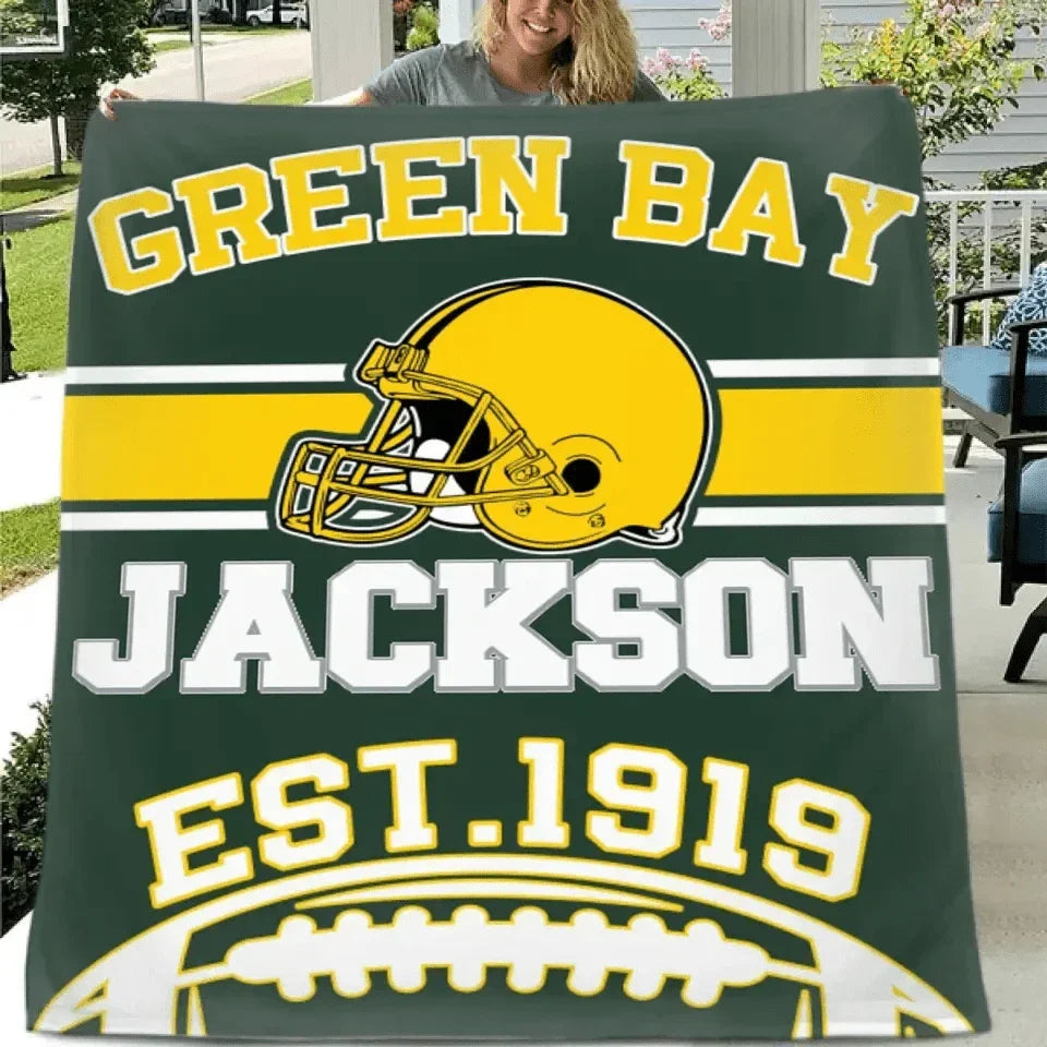 Football Fandom Personalized Custom NFL Team Blanket - A Touchdown Gift for Sports Fans - Joliny