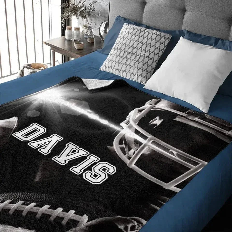Football Sport - Personalised Exclusive Name Blanket - Gifts for Football Enthusiasts,Players - Joliny