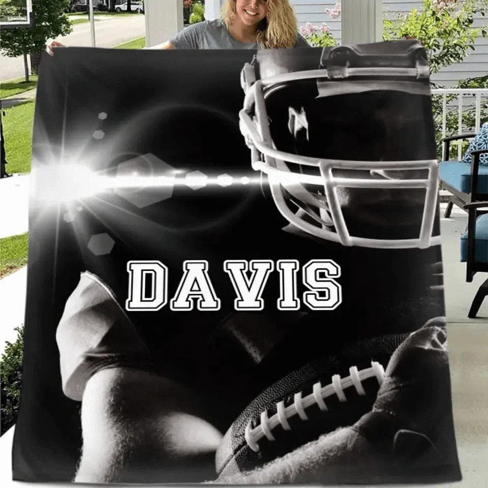 Football Sport - Personalised Exclusive Name Blanket - Gifts for Football Enthusiasts,Players - Joliny