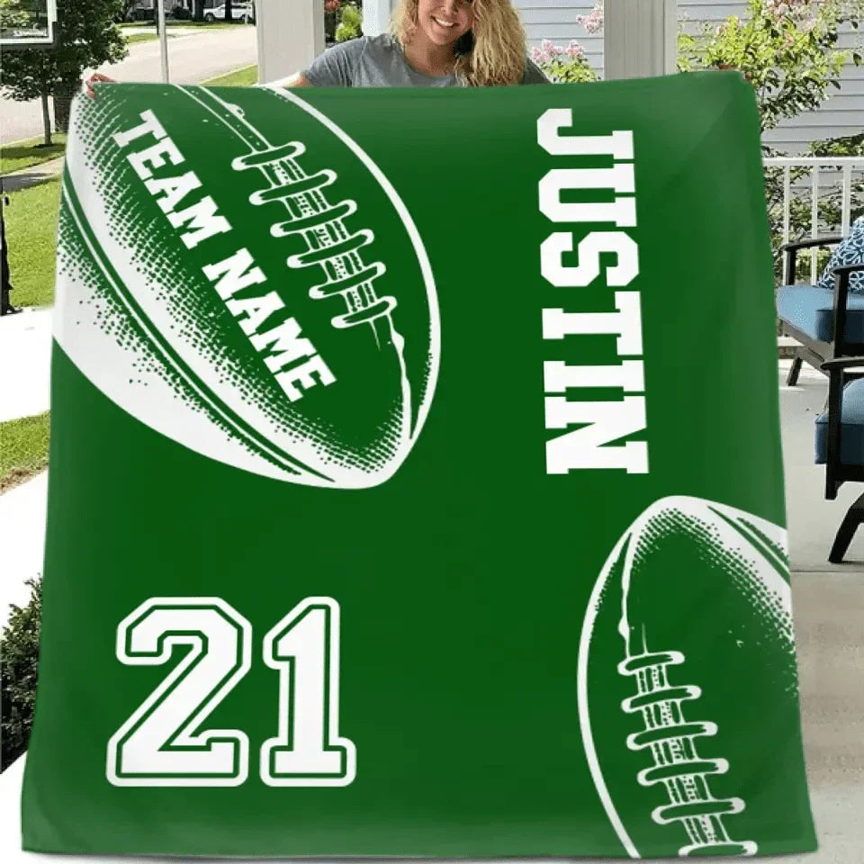 Football Sport - The Blankets can be personalised - Gifts for Football Enthusiasts - Joliny