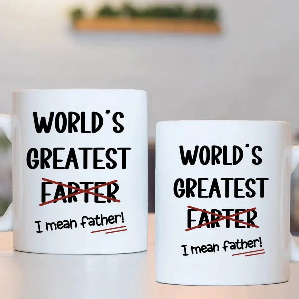 Funny Best Dad Coffee Mug, World's Greatest F, I Mean Father - Joliny