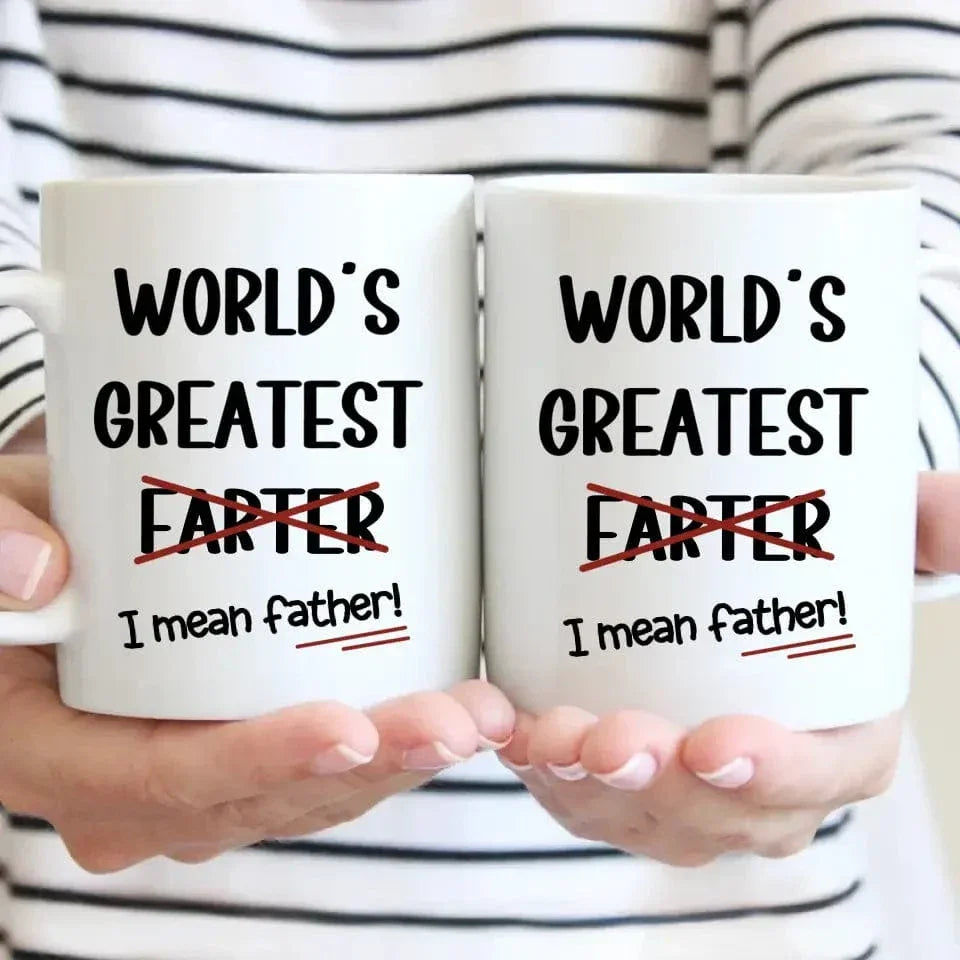 Funny Best Dad Coffee Mug, World's Greatest F, I Mean Father - Joliny
